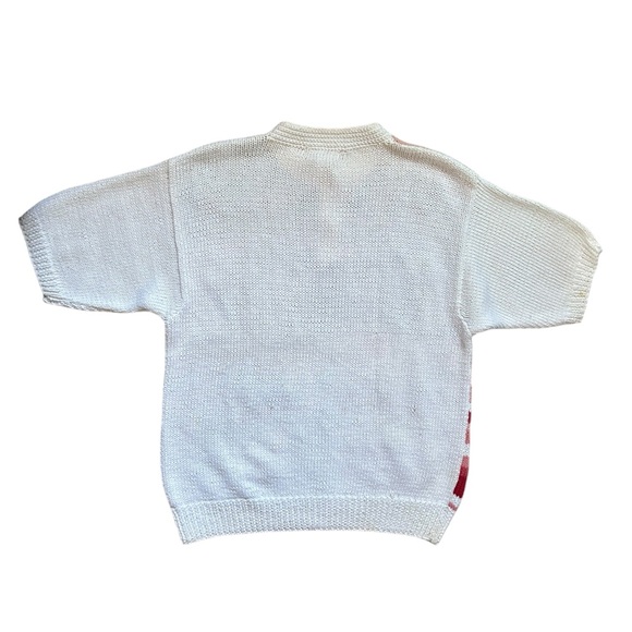 Vintage Orvis Sweets Desserts Fruits Knit Sweater Short Sleeve Grannycore XL - Picture 2 of 14